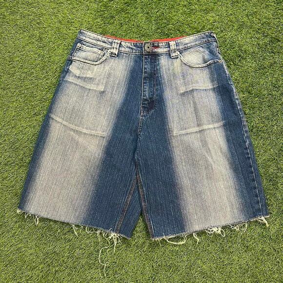Y2K FADED JEAN SHORTS - Picture 1 of 3